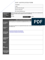 WRICEF Justification Form For PM-009