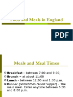 Food and Meals in England