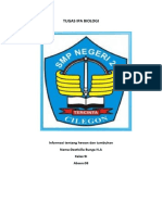 Tugas Ipa Biologi: Informasi Tentang Hewan Dan Tumbuhan Nama:Destisilla Bunga N.A Kelas:9i Absen:08