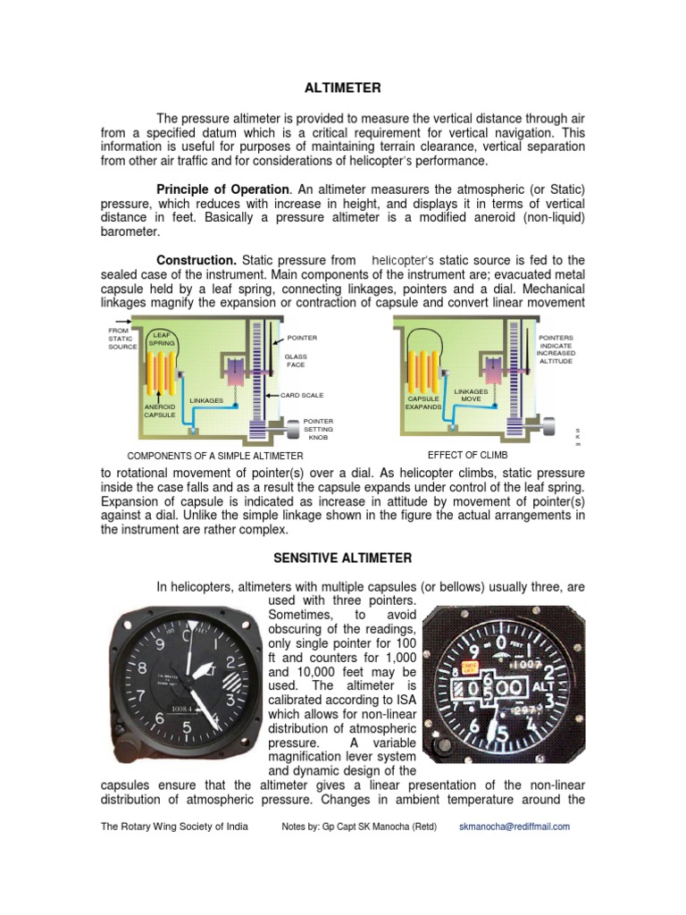 Altimeter PDF Altimeter Altitude