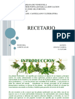 Recetario de Plantas Medicinales