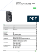 Product Data Sheet: Motor Circuit Breaker, Tesys Gv3, 3P, 70-80 A, Thermal Magnetic, Everlink Terminals