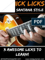 Santana Style Quick Licks Tab Book