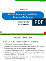 Aircraft Steady and Level Flight Range and Endurance: Session Speaker