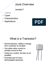 Lecture Overview: - What Is A Transistor? - History - Types - Characteristics - Applications