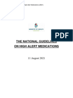 National Guidelines On High Alert Medications