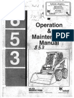 Bobcat 853 Operation Maintenance Manual