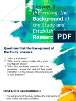 Lesson 2.2 Establishing The Background and The Research Gap