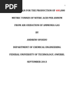 Design Project On Nitric Acid Production