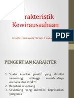 Karakteristik Kewirausaahaan