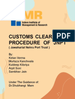 Customs Clearance Procedure of JNPT: (Jawaharlal Nehru Port Trust)