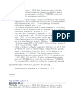 PROBLEM 1. at December 31, 2019, Sally Company's Notes Receivable