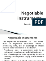 Negotiable Instruments: Barrister Tanvir Sarwar