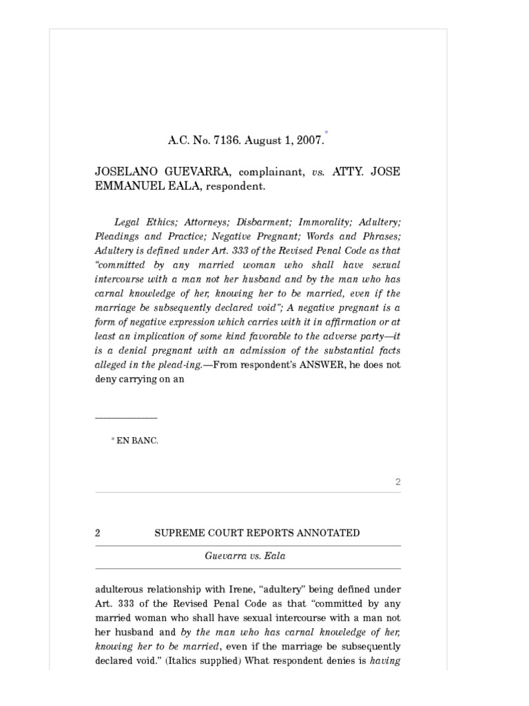 Guevarra v. Eala PDF Burden Of Proof (Law) Evidence