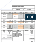 Government Engineering College Class Time Table