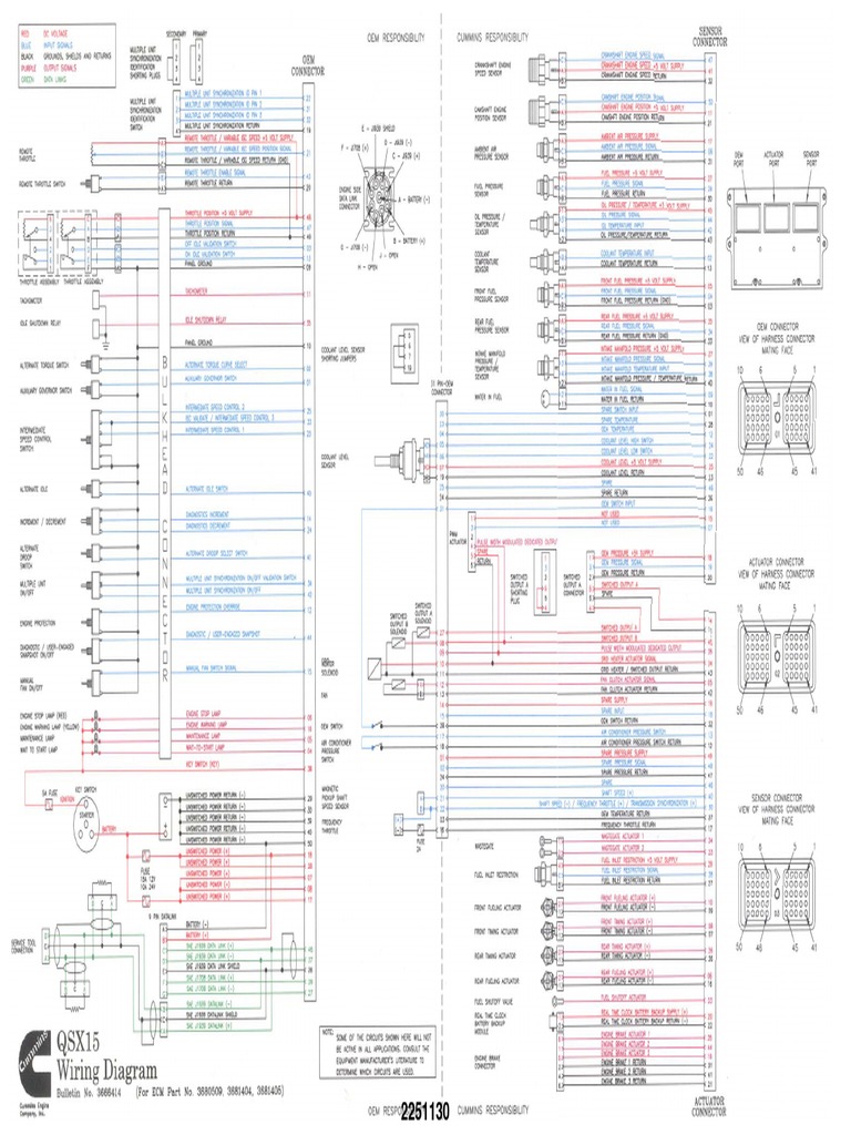Cummins QSX15 Elec. Schematic and Fault Codes PDF