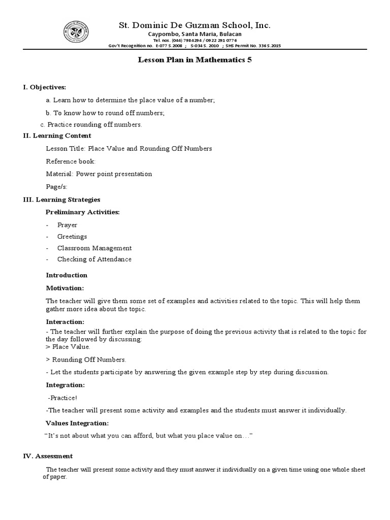 1 Lesson-Plan-in-Math-4 Place Value | PDF