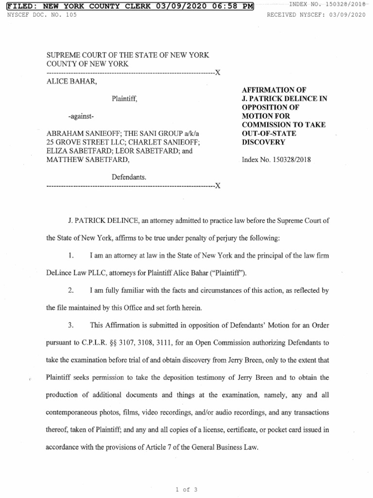 Jerry Breen | PDF | Discovery (Law) | Deposition (Law)