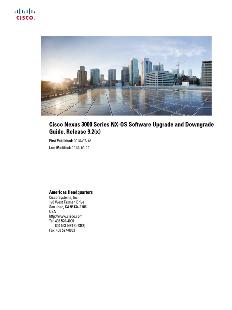 B Cisco Nexus 3000 NX Os Software Upgrade Downgrade Guide 92x | PDF ...