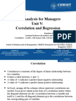 Data Analysis For Managers Unit V: Correlation and Regression