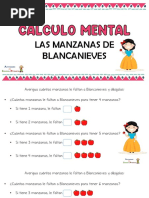 Calculo Mental Manzanas de Blancanieves