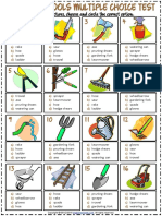 Gardening Tools Vocabulary Esl Multiple Choice Test For Kids