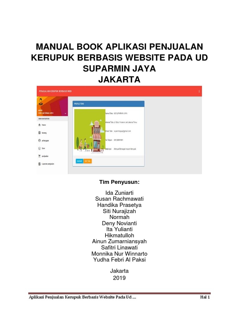 Manual Book Aplikasi Penjualan Kerupuk Berbasis site Pada Ud