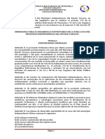 Ordenanza para El Desarrollo Sustentable de La Zona Alta Del Municipio Independencia Del Estado Yaracuy