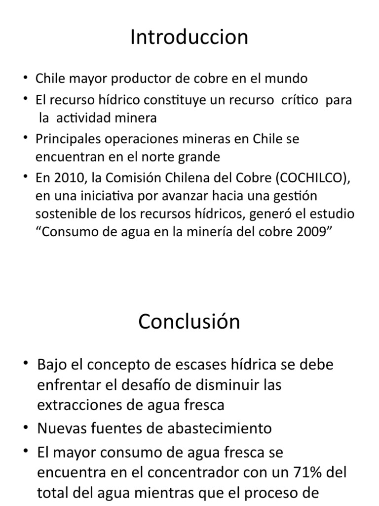 Agua en La Mineria | PDF