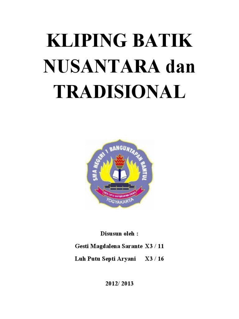 Kliping-Batik-Nusantara-Dan-Tradisional | PDF