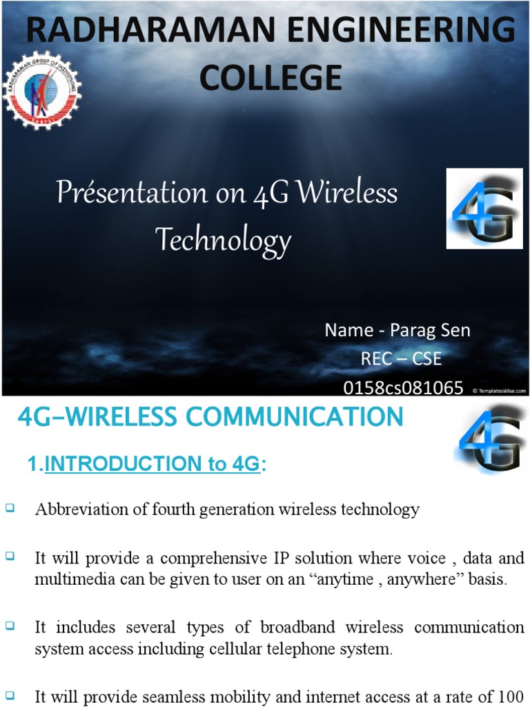 Overview of 4G Wireless Technology | PDF | 4 G | Voice Over Ip