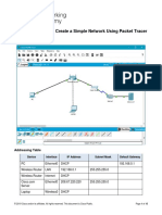 Packet Tracer Lab - Create A Simple Network Using Packet Tracer