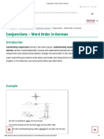 Conjunctions - Word Order in German