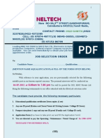 Neltech Selection Order