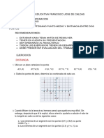 Plano cartesiano puntos medio distancia