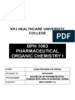 BPH 1063 Pharmaceutical Organic Chemistry I: KPJ Healthcare University College