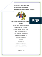 Ejercicio de casos de balance energético en bioquímica ambiental