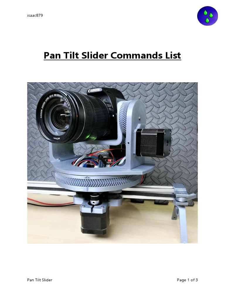 Pan Tilt Slider Command Guide | PDF | Computer Hardware | Computer Science