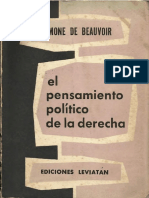 De Beauvoir, S. (1956) - El Pensamiento Político de La Derecha. (Troiani, O, Trad) - Buenos Aires, Argentina - Leviatán