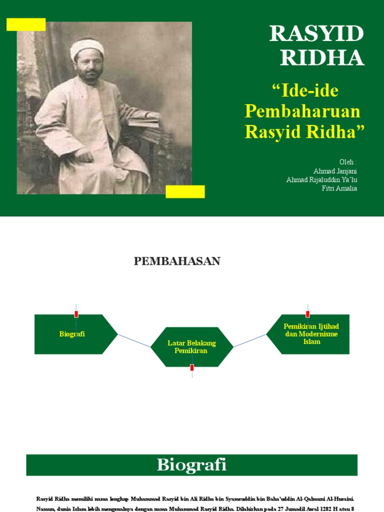 Pemikiran Pembaruan Rasyid Ridha | PDF | Sejarah | Agama & Spiritualitas