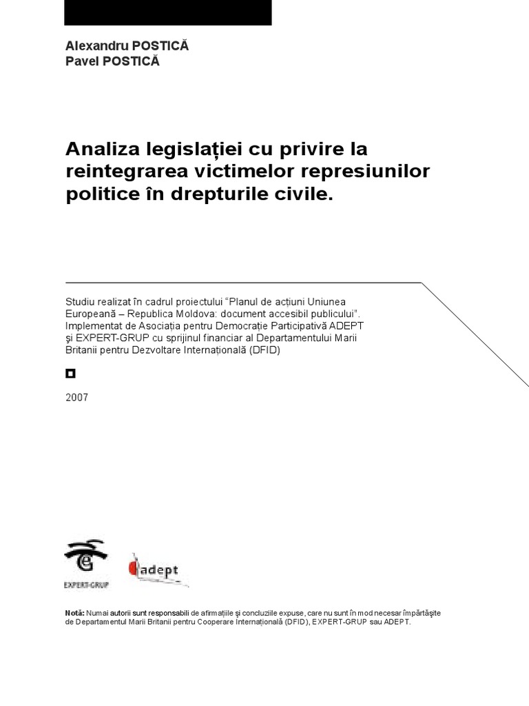 Lege Represiuni Politice | PDF