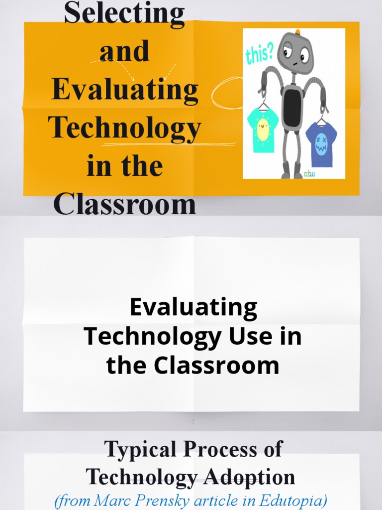 Selecting And Evaluating Technology In The Classroom Pdf