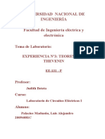 Experiencia Nº3: Teorema de Thevenin Informe Final 3