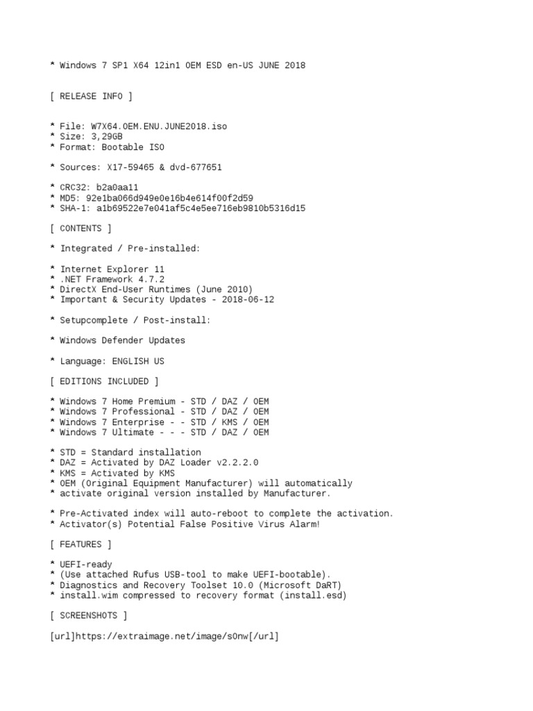 Windows 7 Sp1 X64 12in1 Oem Esd En Us June 2018 Gen2 Pdf Games