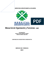 Manual de de Organización y Funciones - : Hospital Universitario Departamental de Nariño