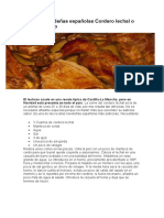 Recetas Navideñas Españolas Cordero Lechal o Lechazo Asado