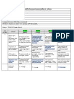 Individual Performance Assessment Rubric in Team