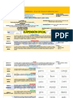 Plan de Trabajo No. 11 Del 15 Al 19 de Noviembre