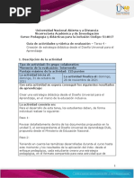 Guía de Actividades y Rúbrica de Evaluación - Unidad 3 - Tarea 4 - Creación de Estrategia Didáctica Desde El Diseño Universal para El Aprendizaje