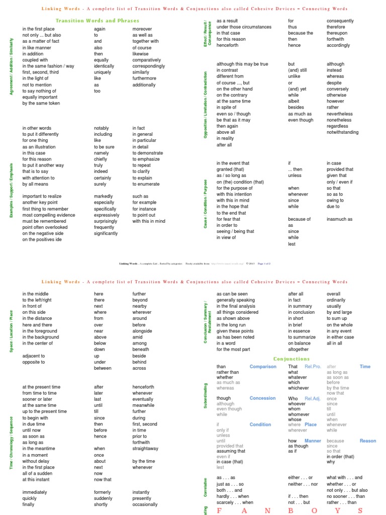 linking words essay c1